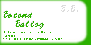 botond ballog business card